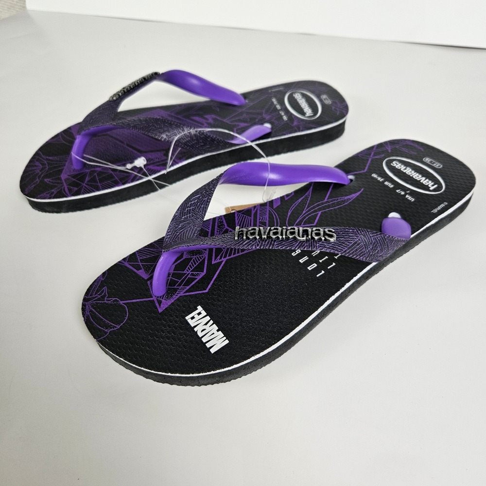 Marvel Black Panther Havaianas Flip Flops Mens Size 6/7 Wakanda Forever